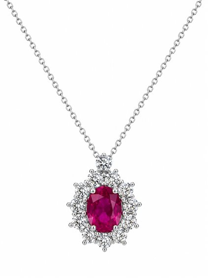 Collar Crivelli Mujer in Oro blanco Rubino 1.21 Ct 326-CONT-GI - 326-CONT-GI